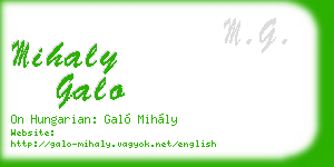 mihaly galo business card