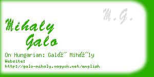 mihaly galo business card